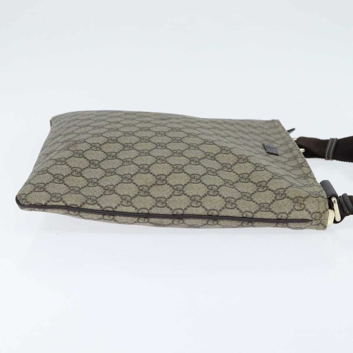 Gucci Zip Top Messenger Bag Gg Coated Canvas Beige Canvas Shoulder Bag Bag (Authentic Pre-Loved)
