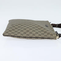 Gucci Zip Top Messenger Bag Gg Coated Canvas Beige Canvas Shoulder Bag Bag (Authentic Pre-Loved)