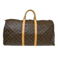 Louis Vuitton Keepall Bag Monogram Canvas Brown Canvas Travel Bag Bag (Pre-Loved)