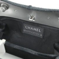 Chanel Millennium Shoulder Bag Felt Gray Canvas Shoulder Bag Bag (Pre-Loved)
