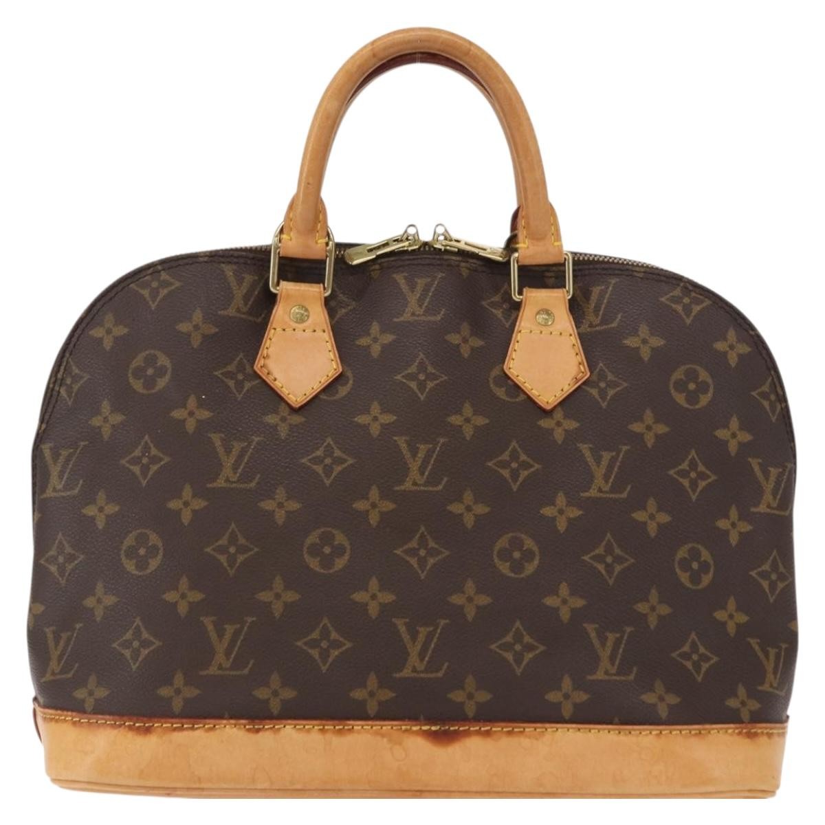 Louis Vuitton Alma Handbag Monogram Canvas Brown Canvas Handbag (Authentic Pre-Loved)