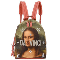 Louis Vuitton Palm Springs Backpack Limited Edition Jeff Koons Da Vinci Print Canvas Multicolour Canvas Backpack Bag (Authentic Pre-Loved)