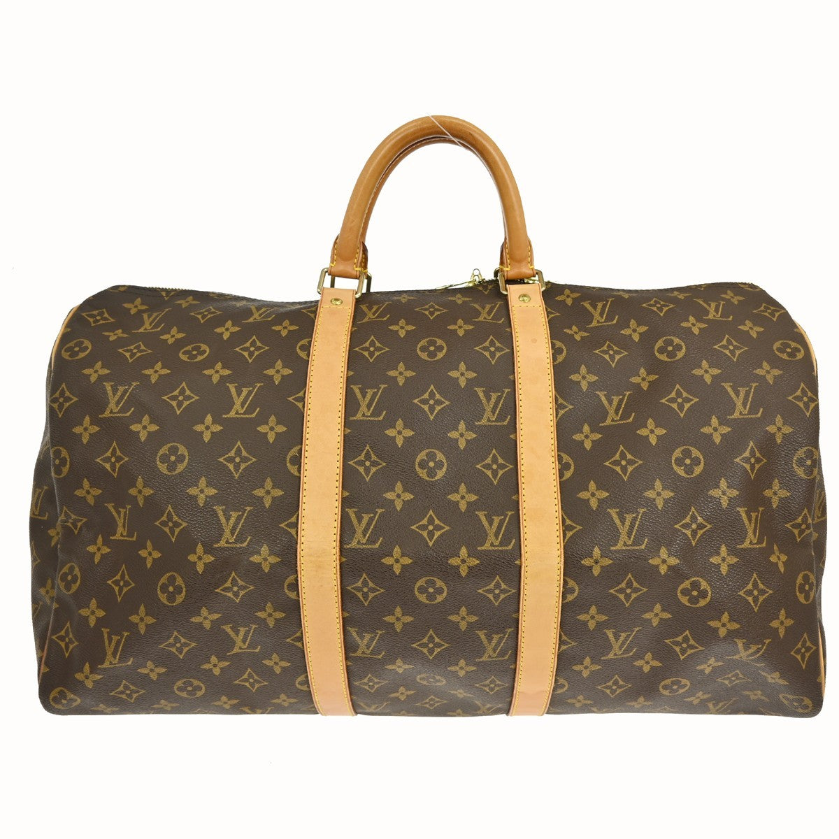 Louis Vuitton Keepall Bag Monogram Canvas Brown Canvas Travel Bag Bag (Authentic Pre-Loved)