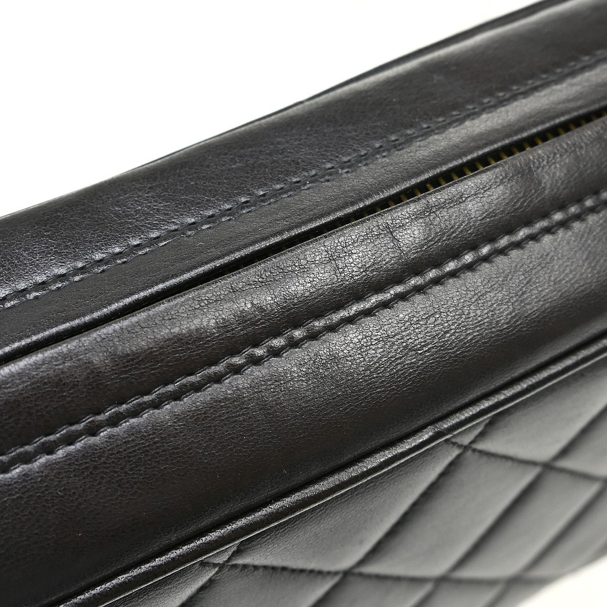 Chanel Vintage Square Classic Single Flap Bag Quilted Lambskin Black Leather Shoulder Bag Bag (Authentic Pre-Loved)