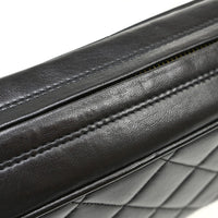Chanel Vintage Square Classic Single Flap Bag Quilted Lambskin Black Leather Shoulder Bag Bag (Authentic Pre-Loved)