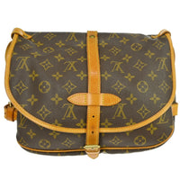 Louis Vuitton Louis Vuitton Saumur Handbag Monogram Canvas Brown Canvas Shoulder Bag Bag (Pre-Loved)