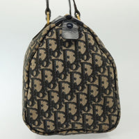 Christian Dior Vintage Trotter Boston Bag Diorissimo Canvas Navy Canvas Bag (Authentic Pre-Loved)