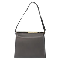 Gucci Vintage Shoulder Bag Leather Black Leather Shoulder Bag Bag (Authentic Pre-Loved)