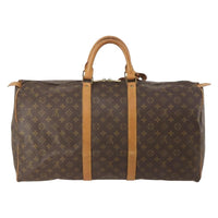 Louis Vuitton Keepall Bag Monogram Canvas Brown Canvas Travel Bag Bag (Pre-Loved)