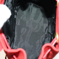 Salvatore Ferragamo Gancini Flap Drawstring Backpack Suede Red Suede Backpack Bag (Authentic Pre-Loved)
