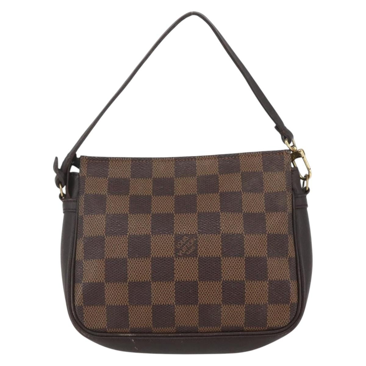 Louis Vuitton Trousse Make Up Bag Damier Canvas Brown Canvas Clutche & Pouche Bag (Authentic Pre-Loved)