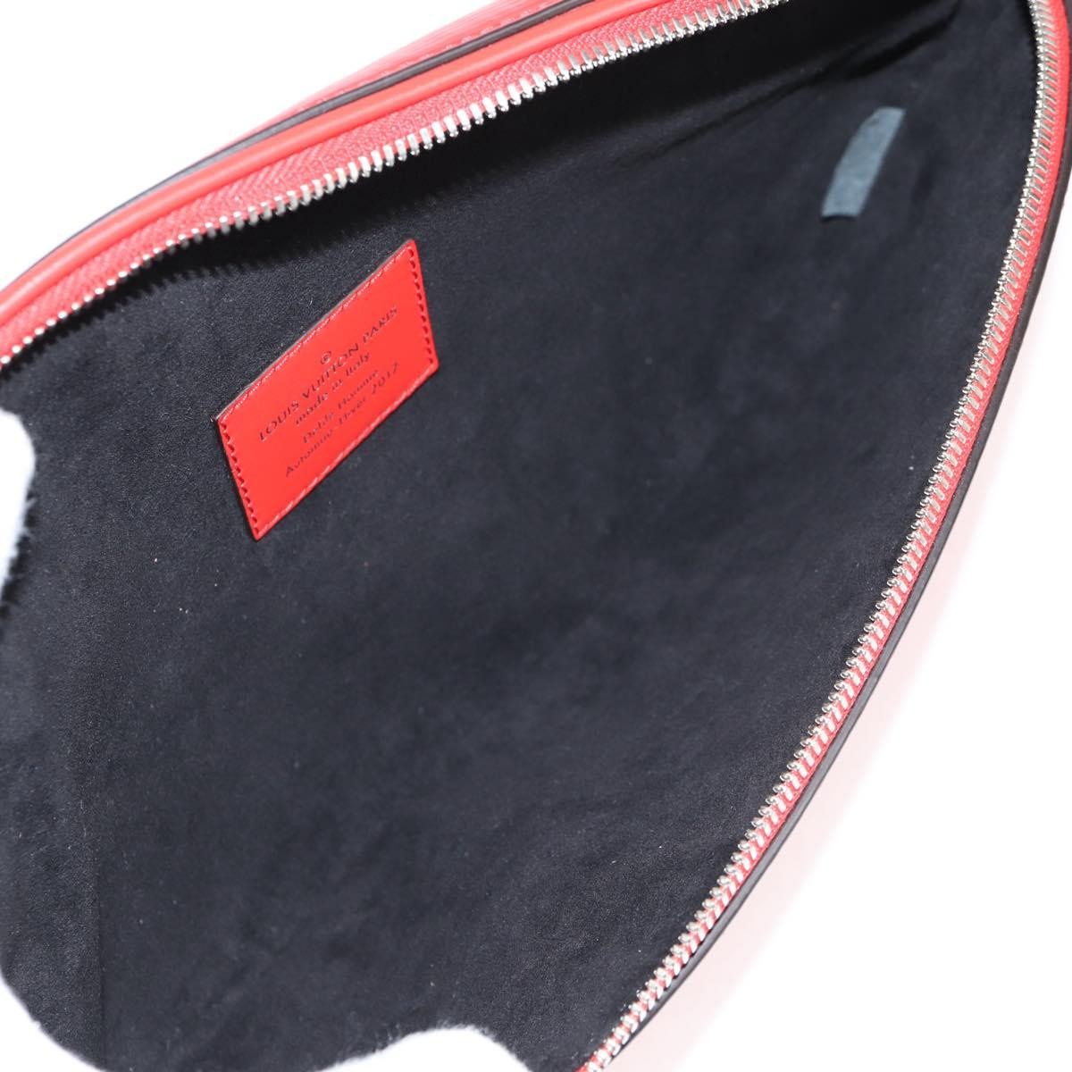 Louis Vuitton Louis Vuitton X Supreme Waist Bag Epi Leather Red Leather Clutche & Pouche Bag (Authentic Pre-Loved)
