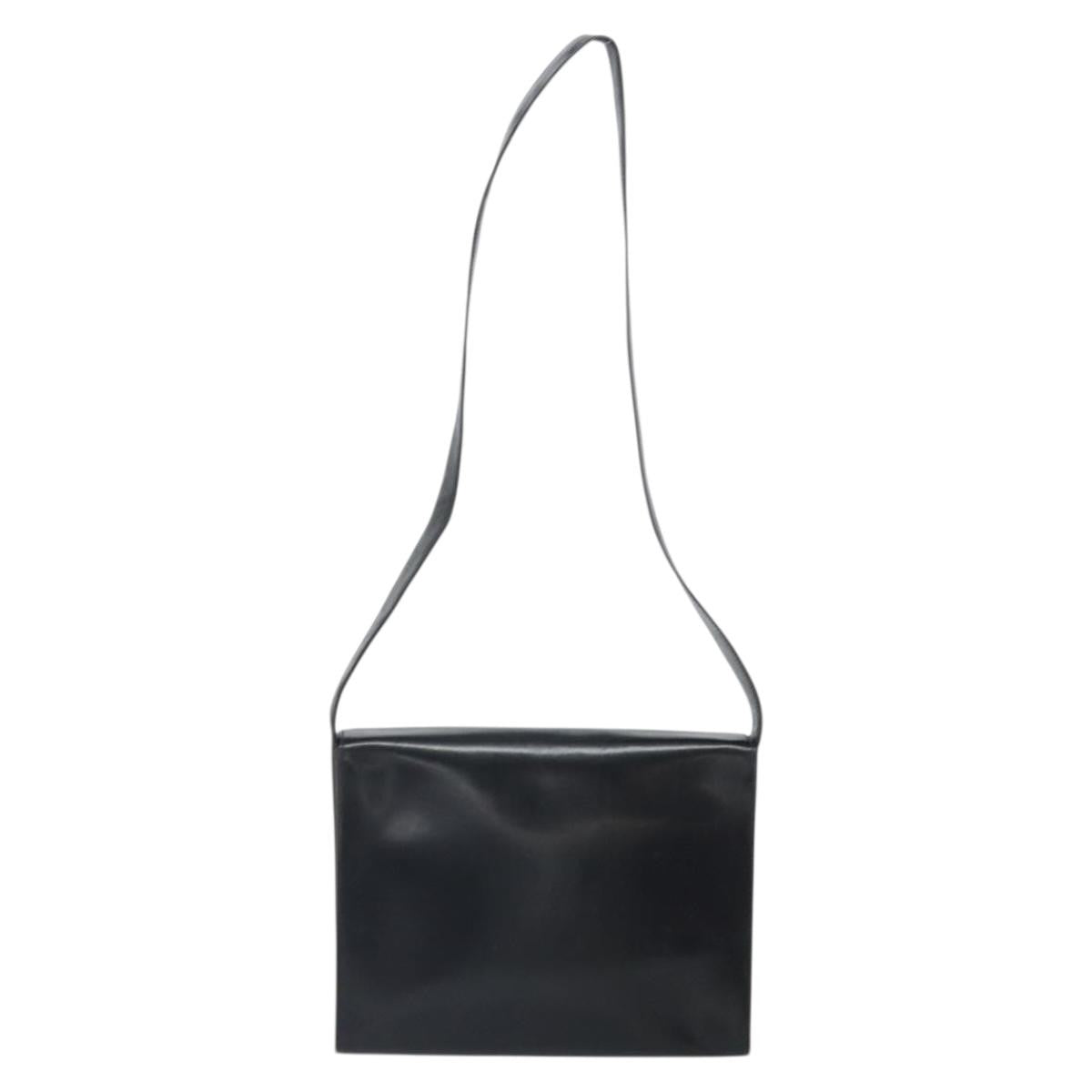 Prada Vintage Flap Shoulder Bag Leather Black Leather Shoulder Bag Bag (Pre-Loved)