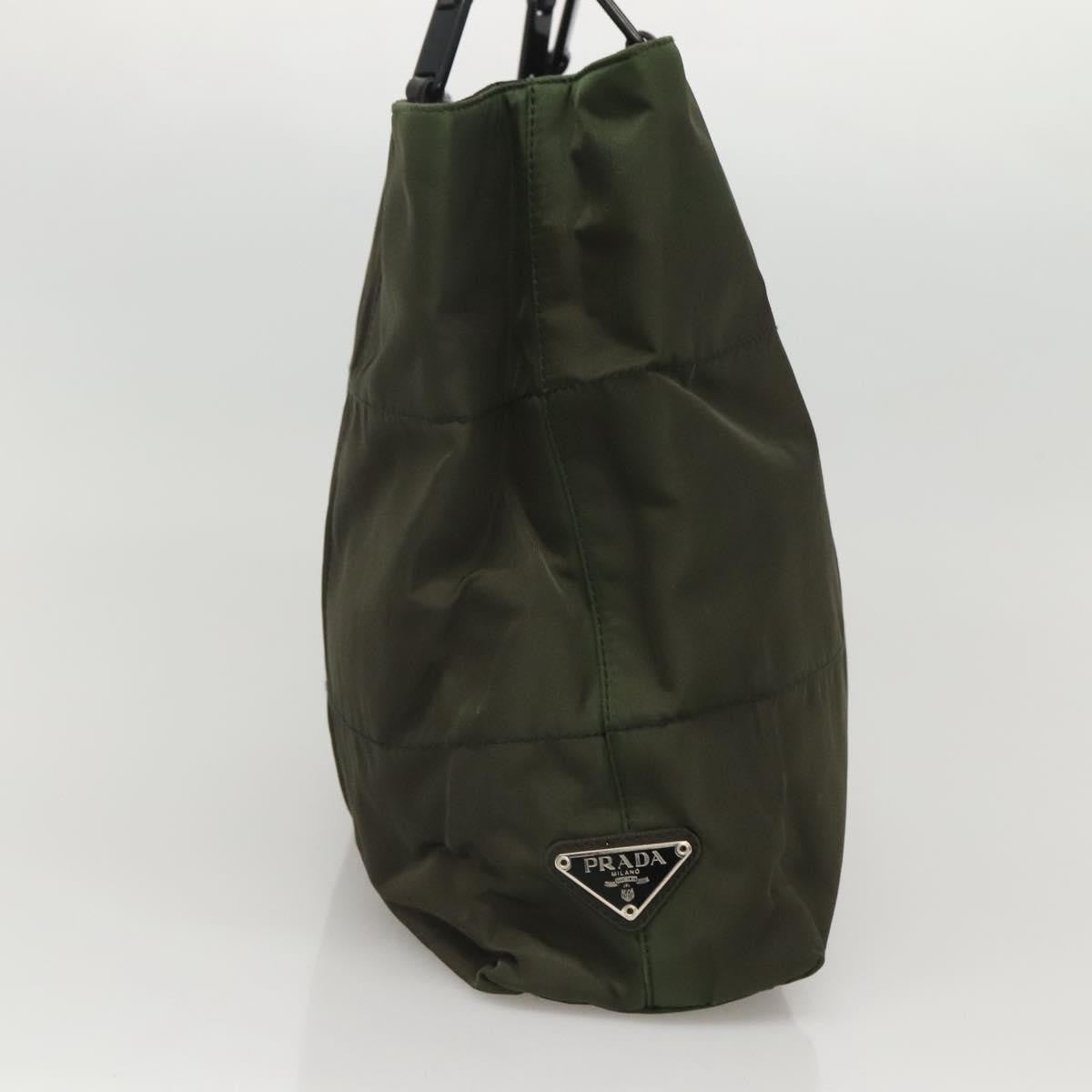 Prada Vintage Shoulder Bag Tessuto Khaki Nylon Shoulder Bag Bag (Authentic Pre-Loved)