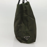 Prada Vintage Shoulder Bag Tessuto Khaki Nylon Shoulder Bag Bag (Authentic Pre-Loved)