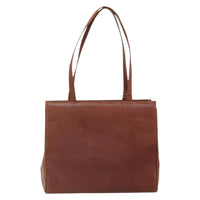Salvatore Ferragamo Vala Tote Leather Brown Leather Tote Bag Bag (Authentic Pre-Loved)
