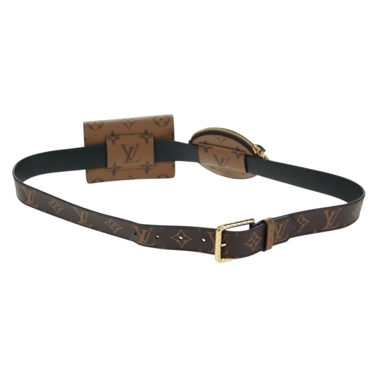 Louis Vuitton Daily Multi Pocket Belt Monogram Canvas Brown Canvas Wallets Accessory (Authentic Pre-Loved)