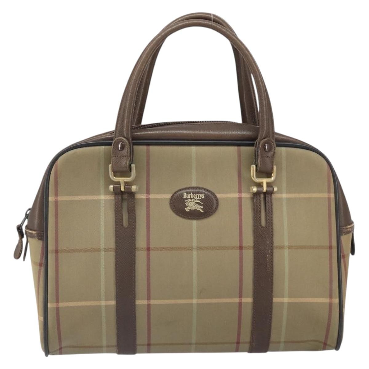 Burberry Nova Handbag Canvas Beige Canvas Handbag (Authentic Pre-Loved)