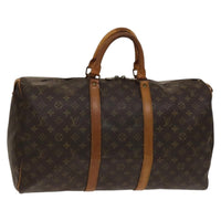 Louis Vuitton Keepall Bag Monogram Canvas Brown Canvas Travel Bag Bag (Pre-Loved)