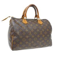 Louis Vuitton Louis Vuitton Speedy Handbag Monogram Canvas Brown Canvas Handbag (Pre-Loved)