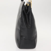 Salvatore Ferragamo Gancini Tote Leather Black Leather Tote Bag Bag (Authentic Pre-Loved)
