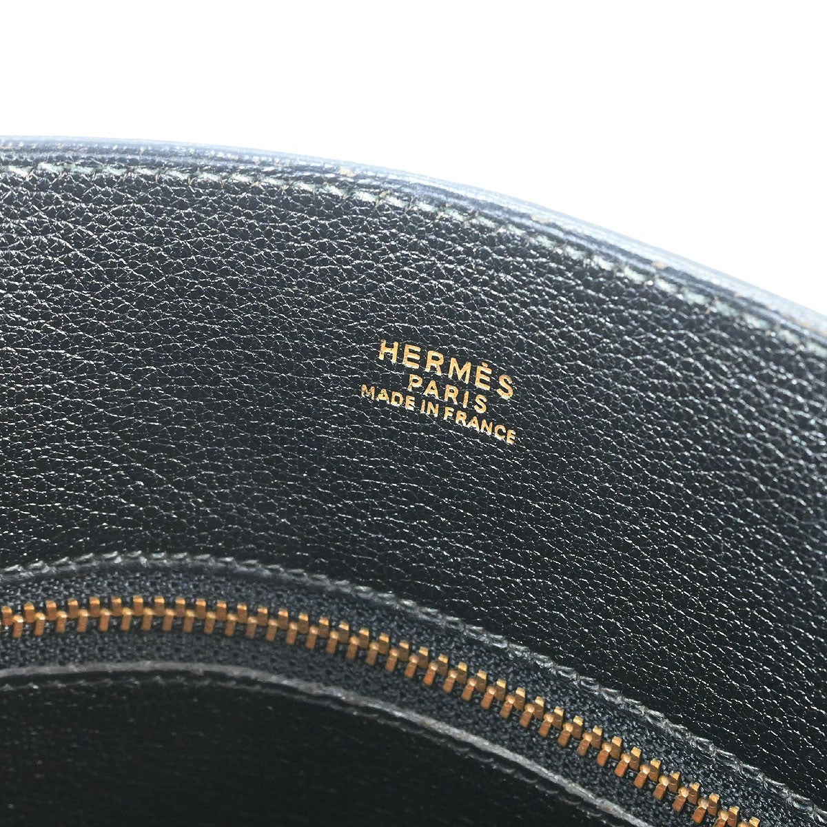 Hermes Cadena Bag Leather Black Leather Shoulder Bag Bag (Pre-Loved)