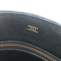 Hermes Cadena Bag Leather Black Leather Shoulder Bag Bag (Pre-Loved)