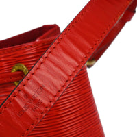 Louis Vuitton Petit Noe Handbag Epi Leather Red Leather Shoulder Bag Bag (Pre-Loved)