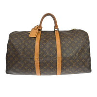 Louis Vuitton Keepall Bag Monogram Canvas Brown Canvas Travel Bag Bag (Pre-Loved)