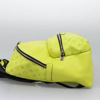 Louis Vuitton Discovery Backpack Monogram Taigarama Yellow Leather Backpack Bag (Authentic Pre-Loved)