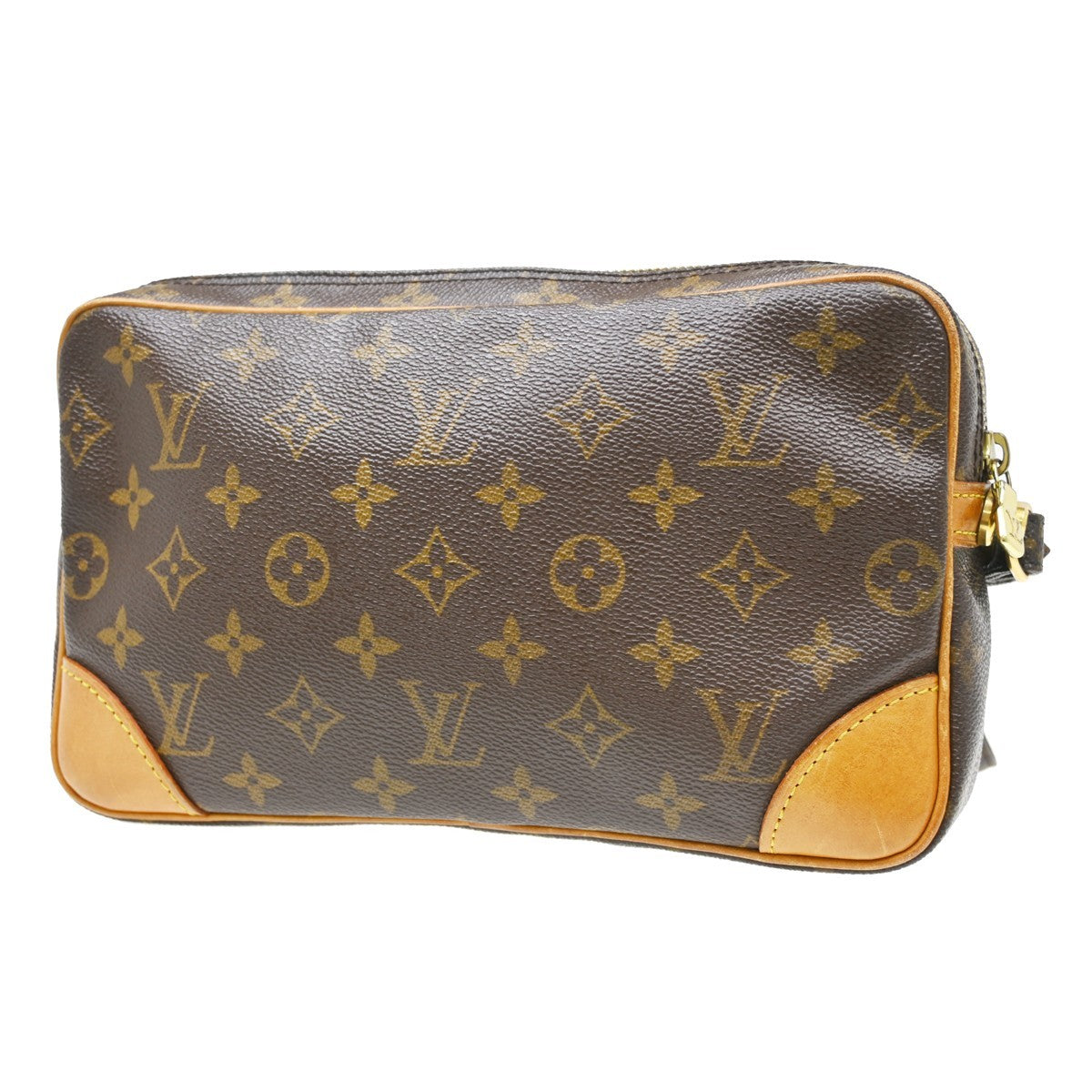 Louis Vuitton Marly Dragonne Clutch Monogram Canvas Brown Canvas Clutche & Pouche Bag (Authentic Pre-Loved)