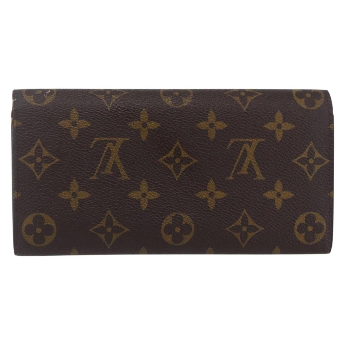 Louis Vuitton Emilie Wallet Monogram Canvas Brown Canvas Wallets Accessory (Authentic Pre-Loved)