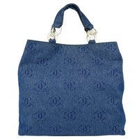 Chanel Vintage Cc Tote Denim Blue Denim_Jeans Tote Bag Bag (Pre-Loved)