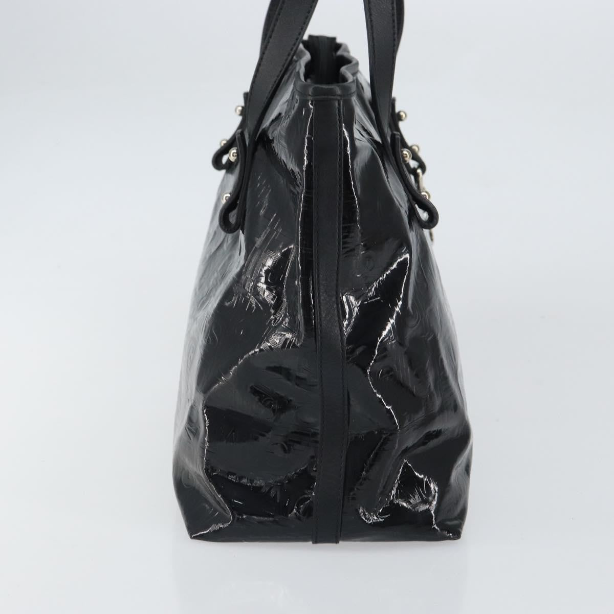 Salvatore Ferragamo Gancini Tote Patent Leather Black Patent_Leather Tote Bag Bag (Pre-Loved)