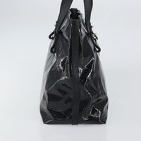 Salvatore Ferragamo Gancini Tote Patent Leather Black Patent_Leather Tote Bag Bag (Pre-Loved)