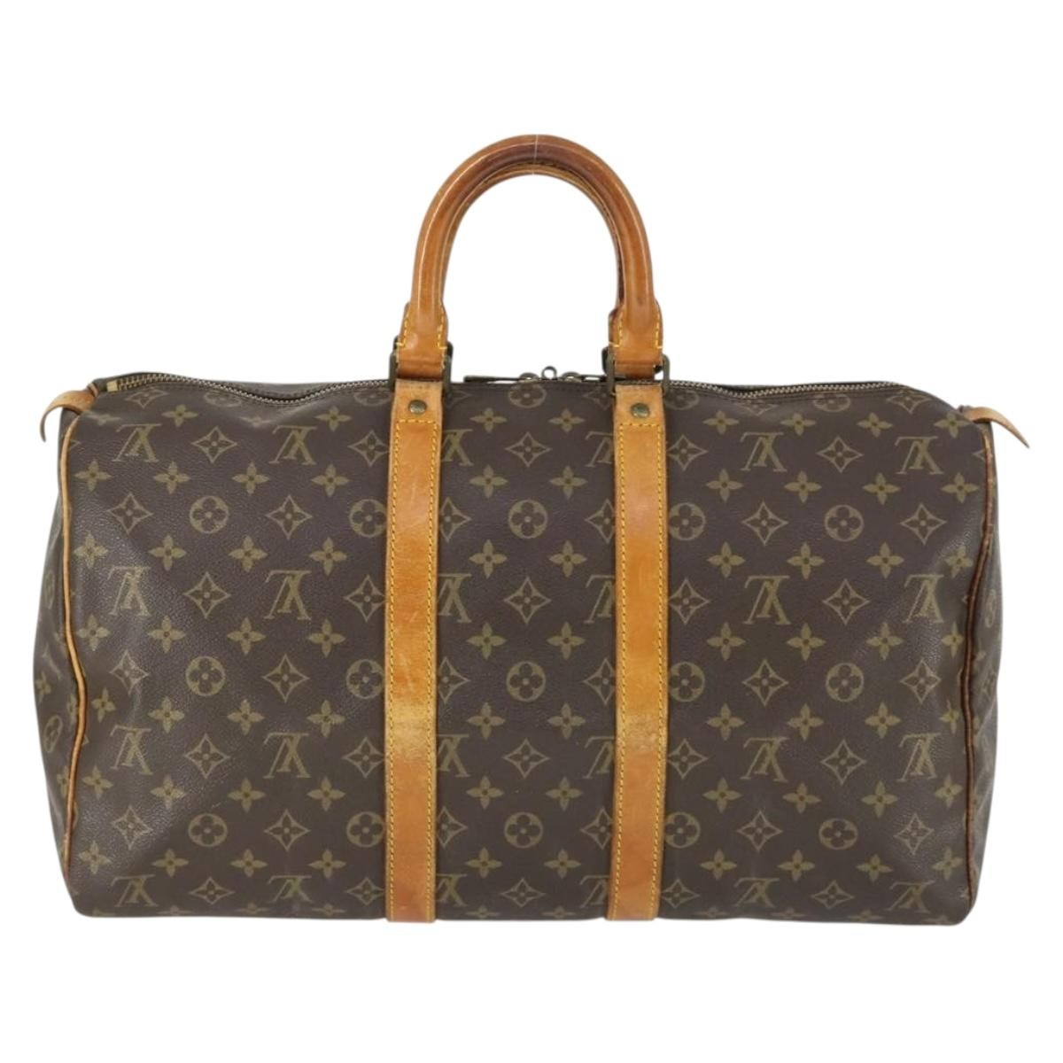 Louis Vuitton Keepall Bag Monogram Canvas Brown Canvas Travel Bag Bag (Pre-Loved)