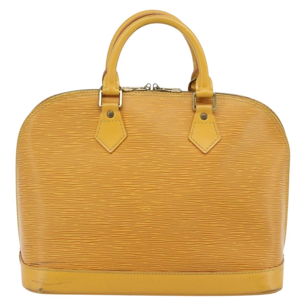 Louis Vuitton Alma Handbag Epi Leather Yellow Leather Handbag (Pre-Loved)