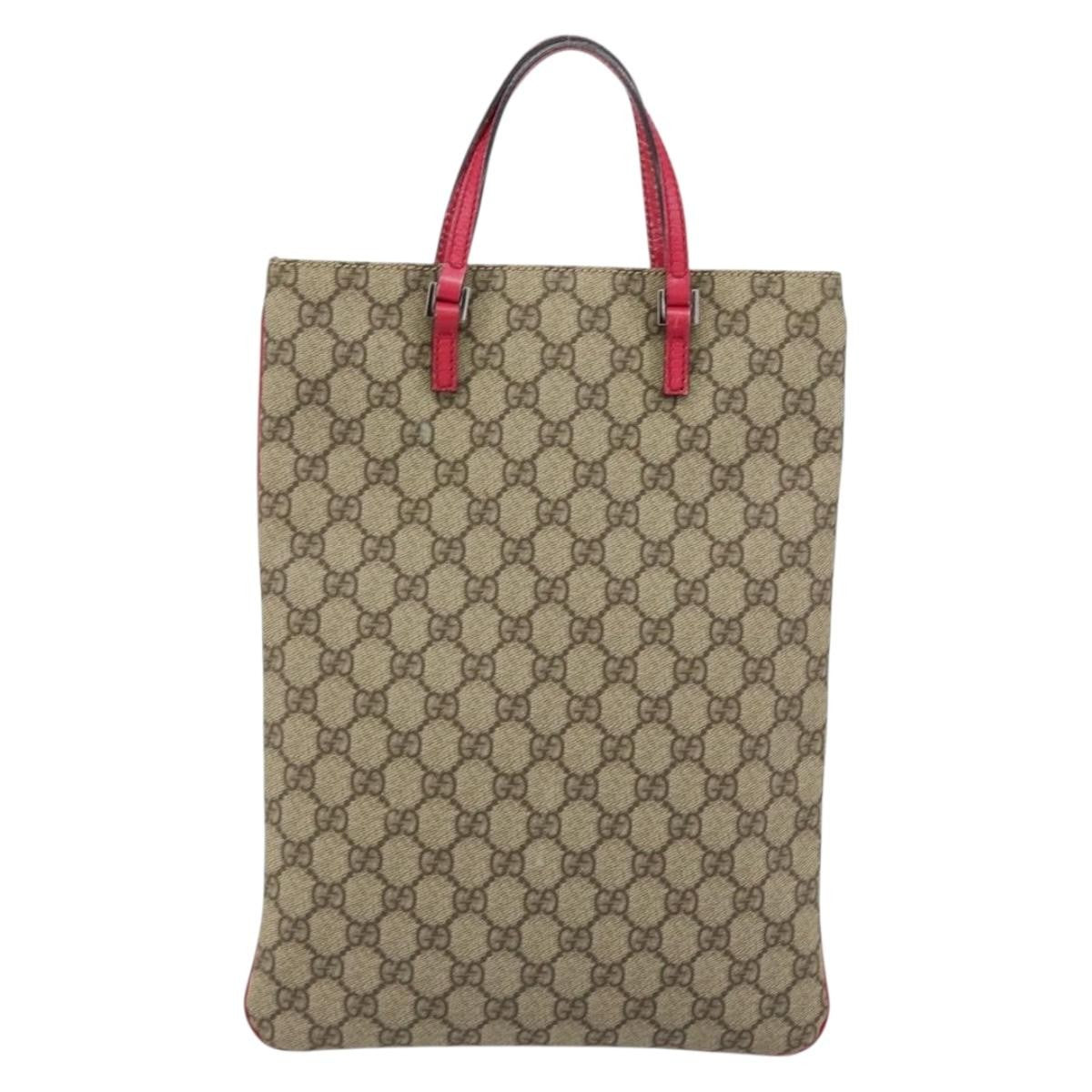 Gucci Joy Plus Flat Tote Gg Coated Canvas Beige Pvc Tote Bag Bag (Authentic Pre-Loved)