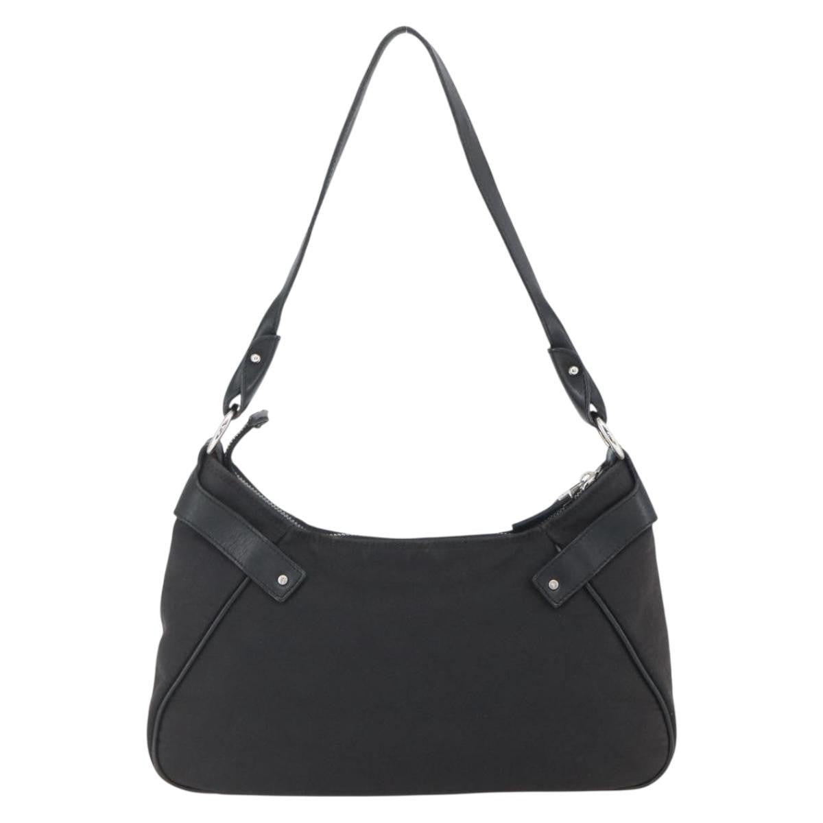 Salvatore Ferragamo Gancini Shoulder Bag Canvas Black Canvas Shoulder Bag Bag (Pre-Loved)