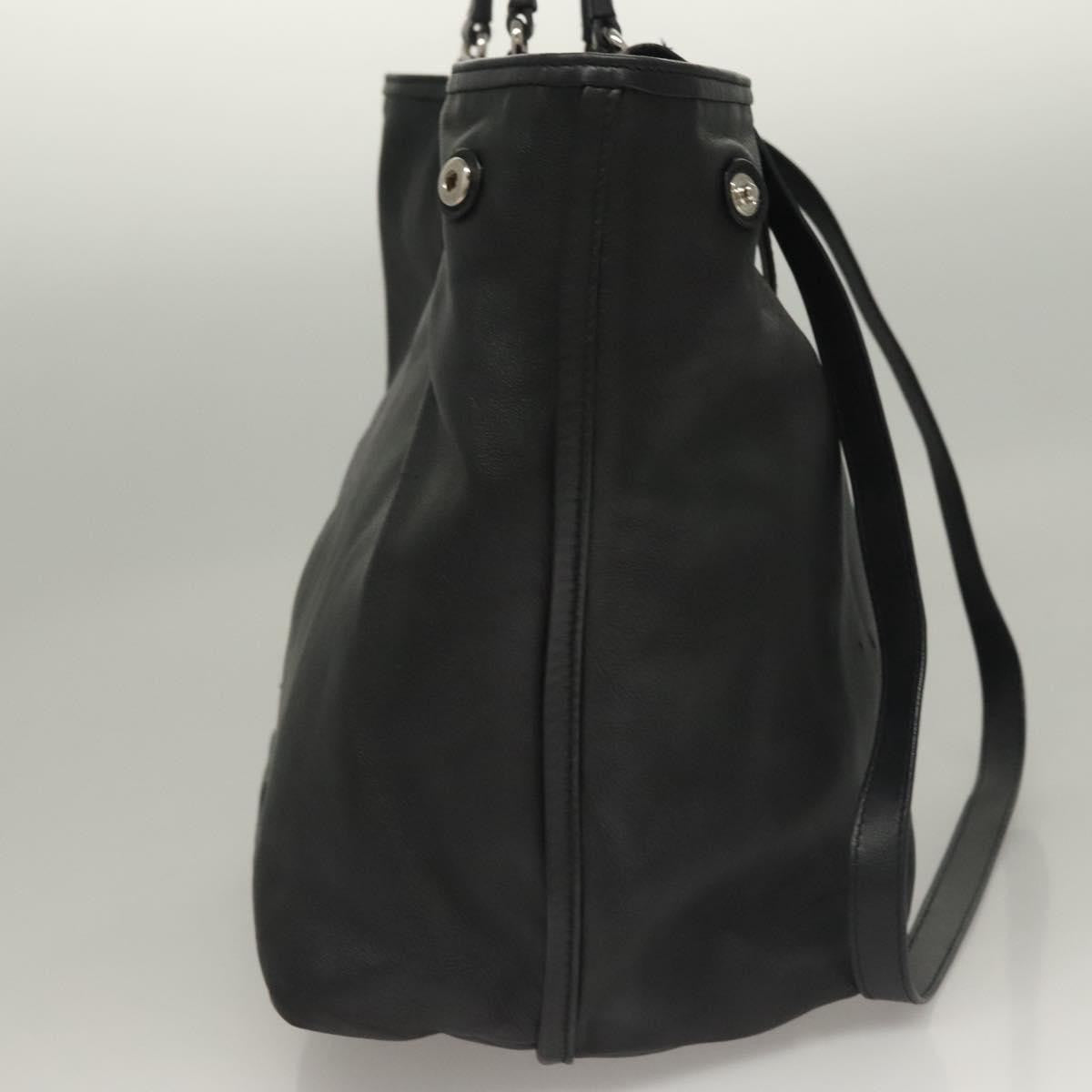 Salvatore Ferragamo Vara Bow Tote Leather Black Leather Tote Bag Bag (Pre-Loved)