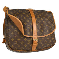 Louis Vuitton Louis Vuitton Saumur Handbag Monogram Canvas Brown Canvas Shoulder Bag Bag (Pre-Loved)