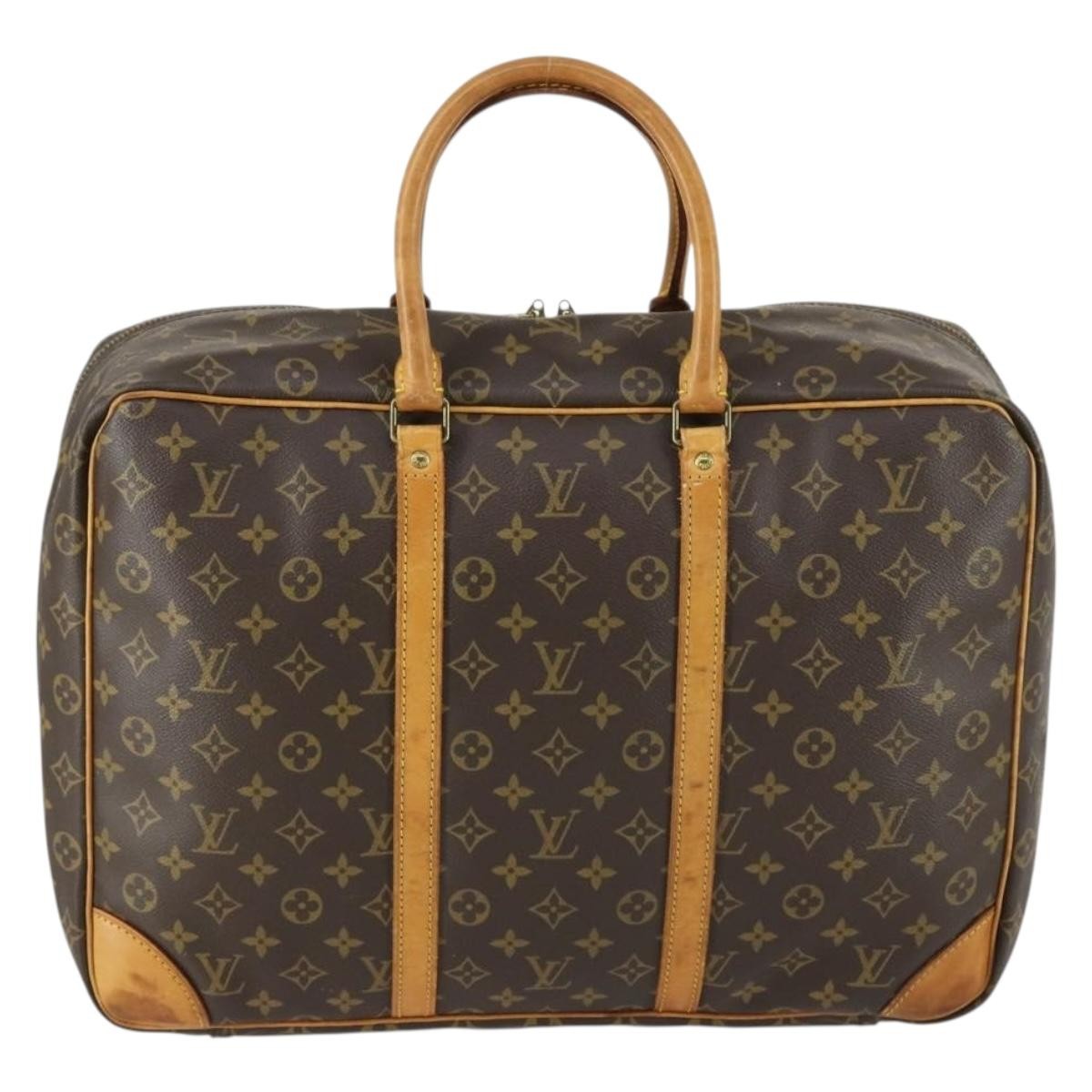 Louis Vuitton Sirius Handbag Monogram Canvas Brown Canvas Travel Bag Bag (Pre-Loved)