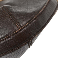 Gucci Vintage Horsebit Shoulder Bag Canvas Brown Canvas Shoulder Bag Bag (Authentic Pre-Loved)