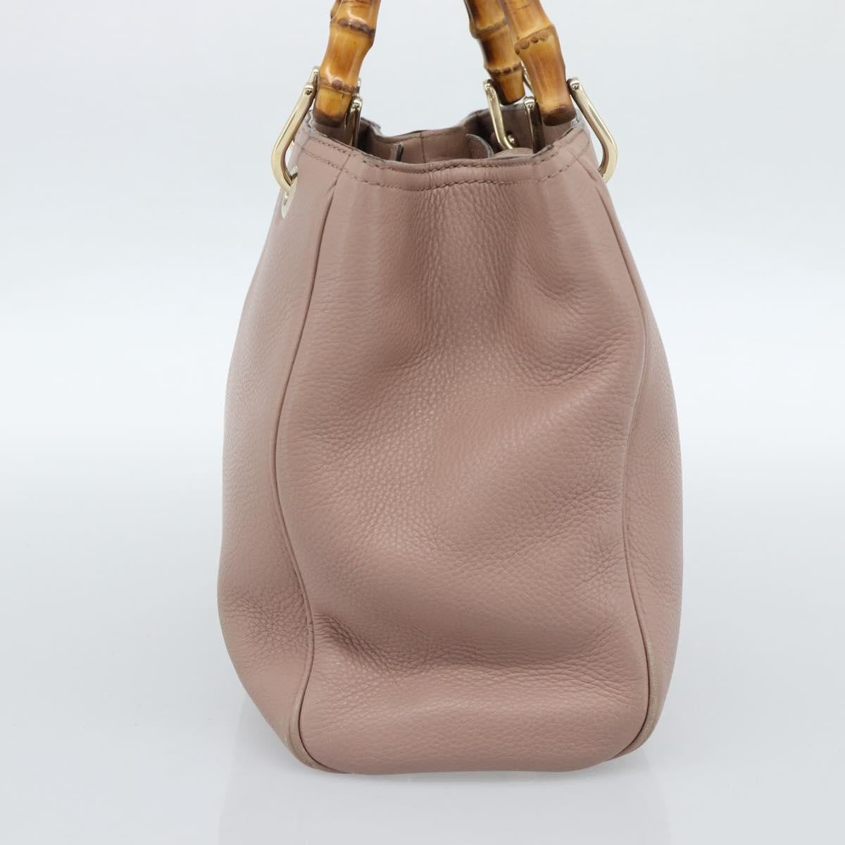 Gucci Bamboo Shopper Tote Leather Pink Leather Tote Bag Bag (Pre-Loved)