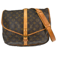 Louis Vuitton Louis Vuitton Saumur Handbag Monogram Canvas Brown Canvas Shoulder Bag Bag (Pre-Loved)