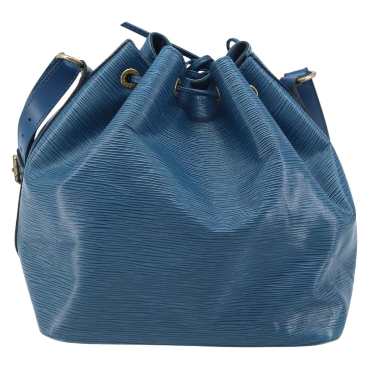 Louis Vuitton Petit Noe Handbag Epi Leather Blue Leather Shoulder Bag Bag (Authentic Pre-Loved)