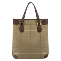 Burberry Nova Check Tote Canvas Check Pattern Beige Canvas Tote Bag Bag (Authentic Pre-Loved)