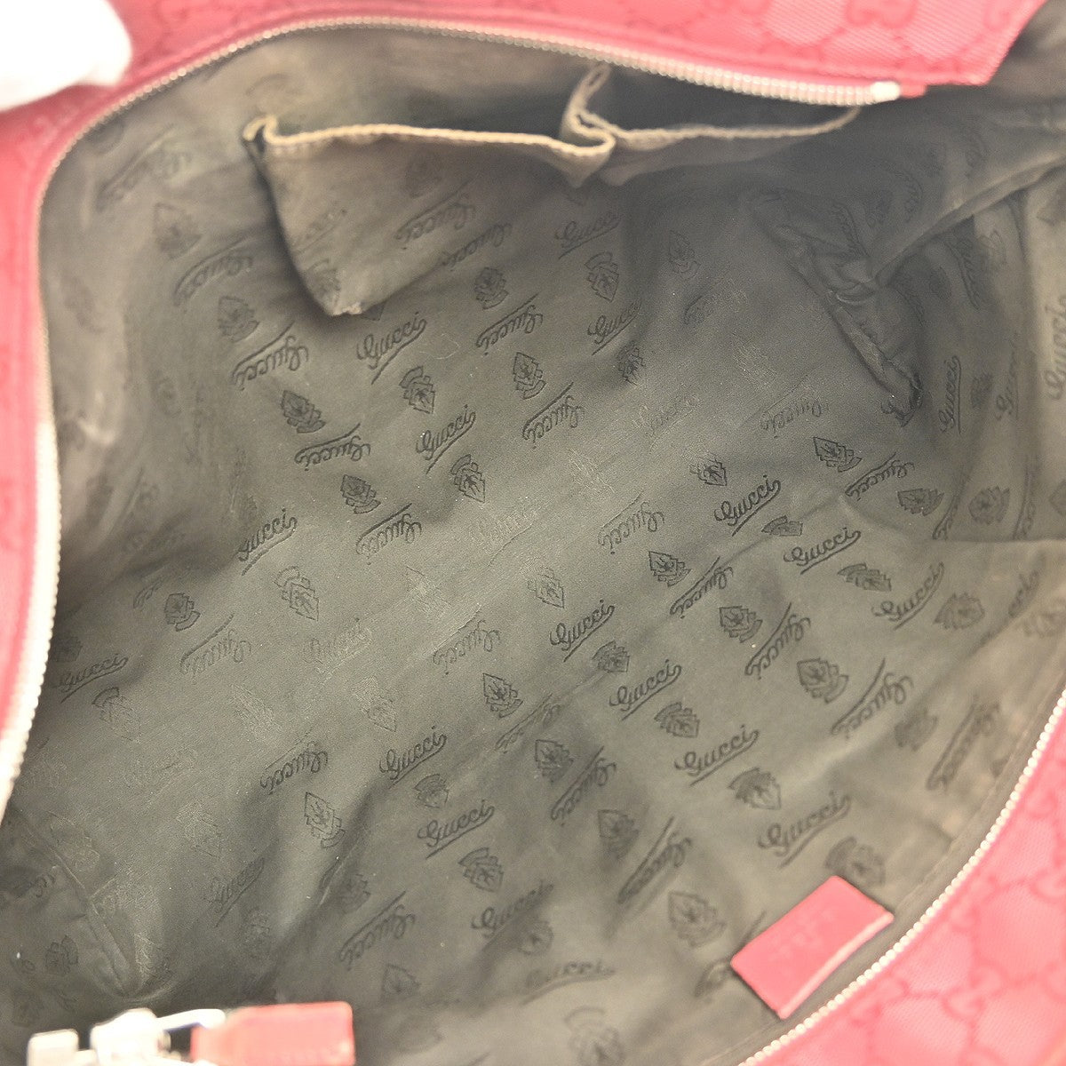 Gucci Plus Tote Gg Imprime Red Leather Tote Bag Bag (Authentic Pre-Loved)