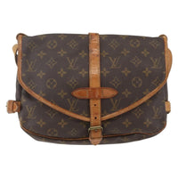 Louis Vuitton Saumur Handbag Monogram Canvas Brown Canvas Shoulder Bag Bag (Authentic Pre-Loved)