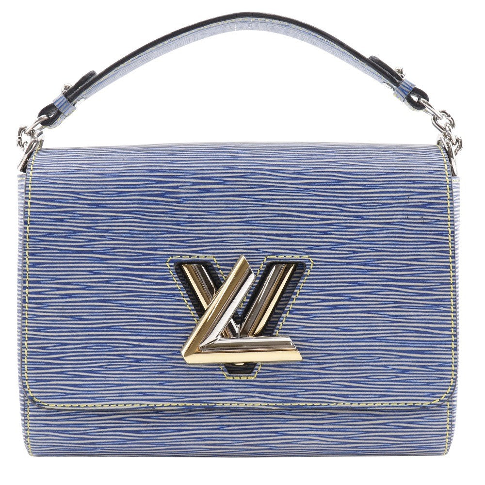 Louis Vuitton Twist Handbag Epi Leather Blue Leather Shoulder Bag Bag (Pre-Loved)
